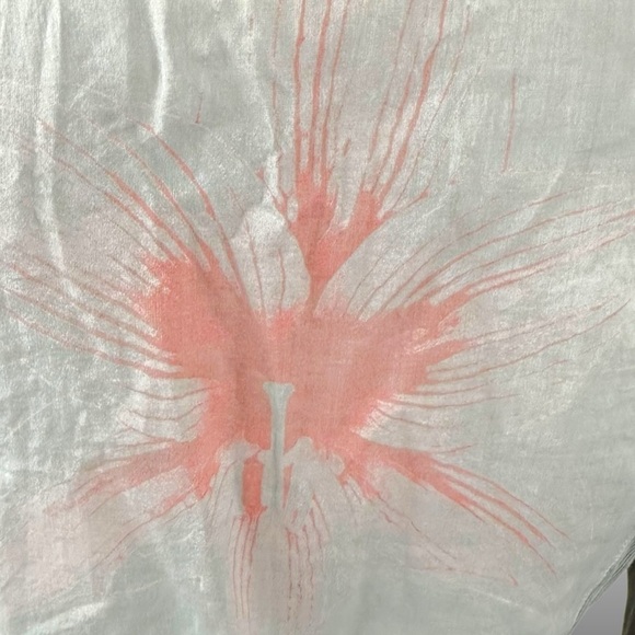 James Perse Slub Side Panel Button Front Shirt Taupe Orchid Floral Subversive S - Picture 7 of 10